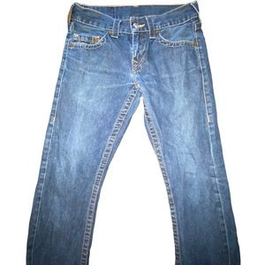 True Religion Straight Denim Blue Jeans